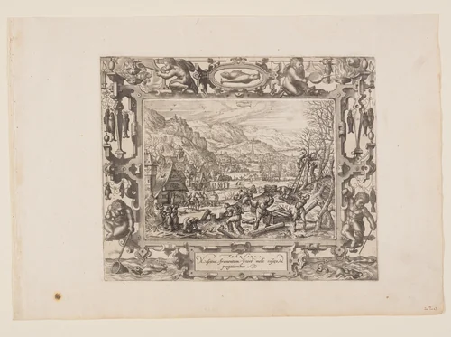 February, from The Twelve Months by Pieter van der Borcht, print, 1574