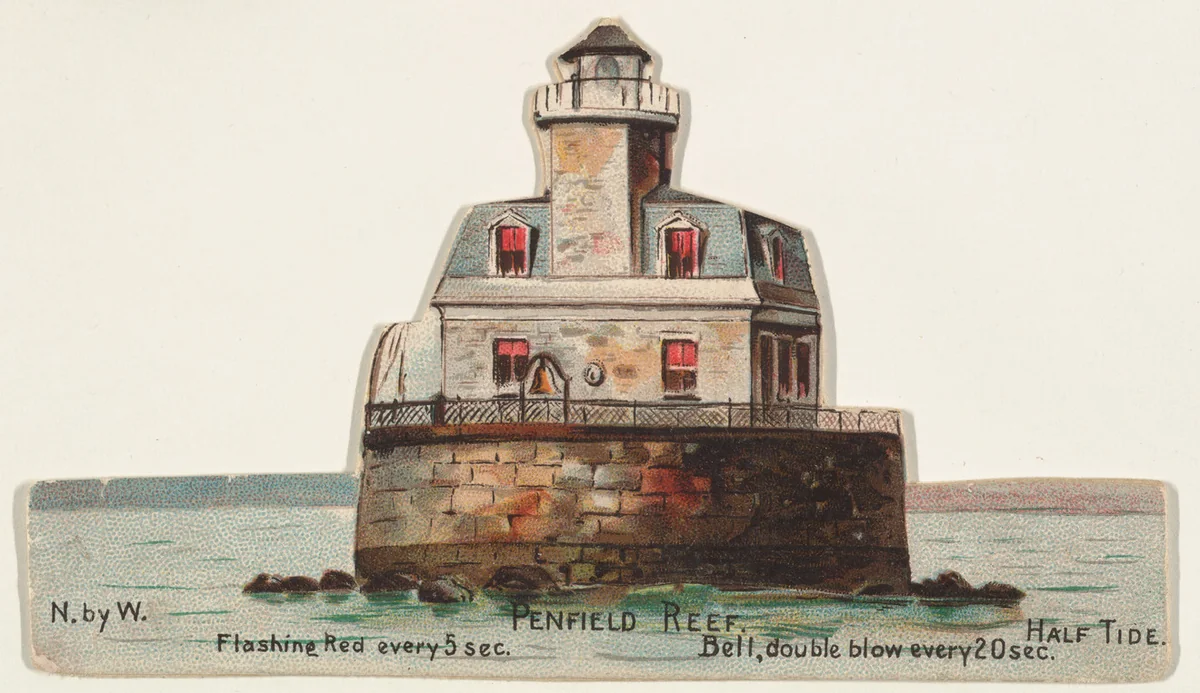 Penfield Reef, from the Lighthouses series (N119) issued by Duke Sons & Co. to promote Honest Long Cut Tobacco by W. Duke, Sons & Co., print, 1889
