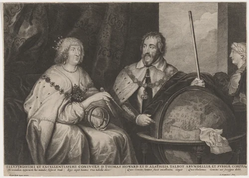 Thomas Howard, Earl of Arundel and His Wife by Lucas Emil Vorsterman; Sir Anthony van Dyck, print, 1595-1675