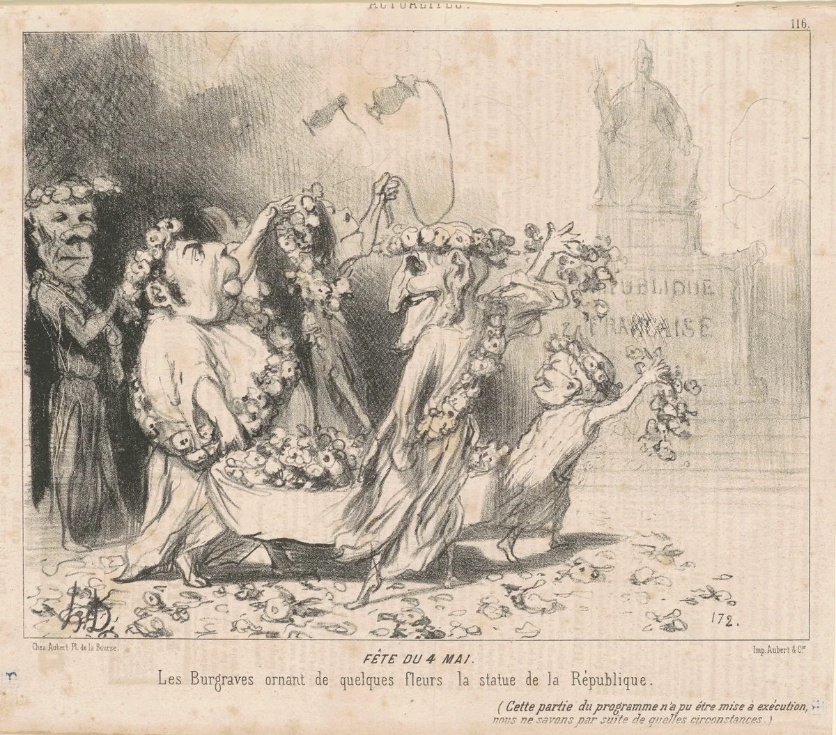 Fête du 4 Mai by Honoré Daumier, print, 1850