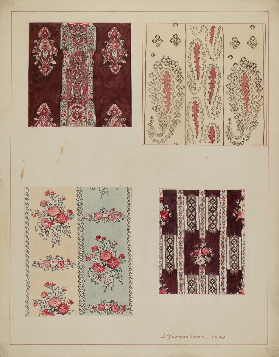 Chintz (From Quilt) by J. Howard Iams, index of american design, 1938