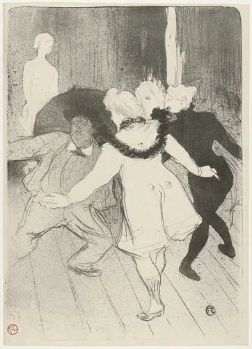 Folies Bergère: the Modesty of Monsieur Prudhomme (Folies Bergère: Les pudeurs de Monsieur Prudhomme) by Henri de Toulouse-Lautrec, print, 1893