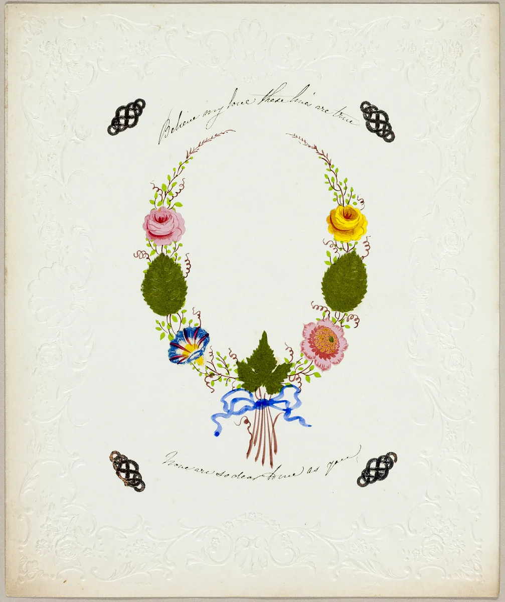 Believe My Love These Lines Are True (valentine) by George Kershaw, other, 1840-1850