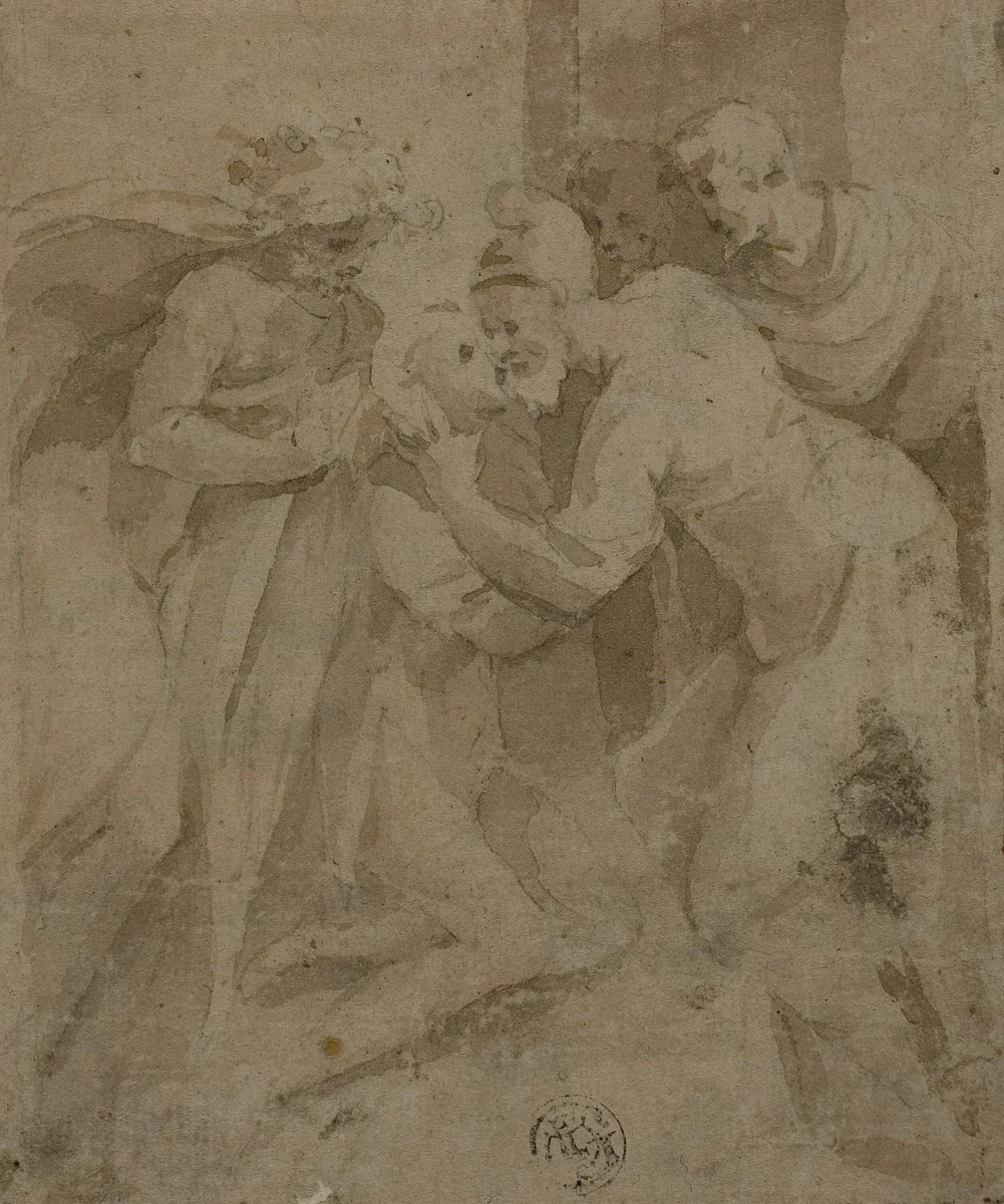 Return of the Prodigal Son by Andrea Meldolla, drawing, 1536-1540