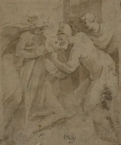 Return of the Prodigal Son by Andrea Meldolla, drawing, 1536-1540