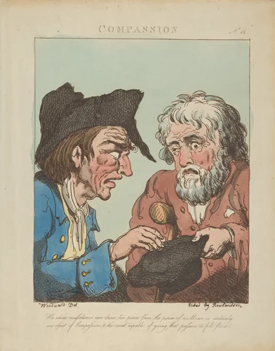 Compassion by Thomas Rowlandson, print, 1800
