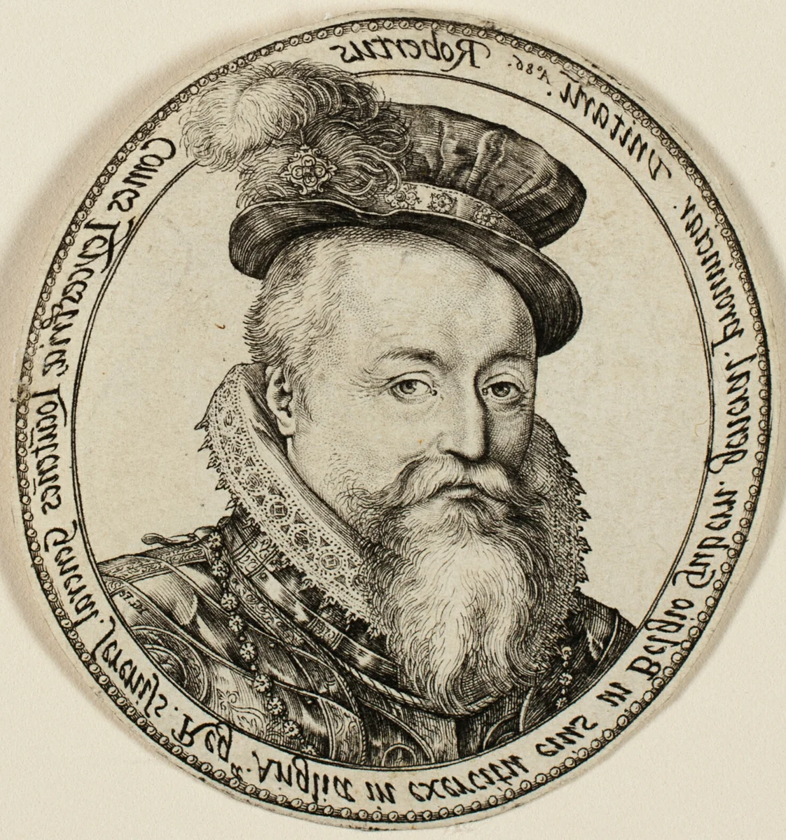 Robert Dudley, Earl of Leicester (1532-1588), English Nobleman, Governor-General of the United Provinces in 1585-87 by Hendrick Goltzius, print, 1586