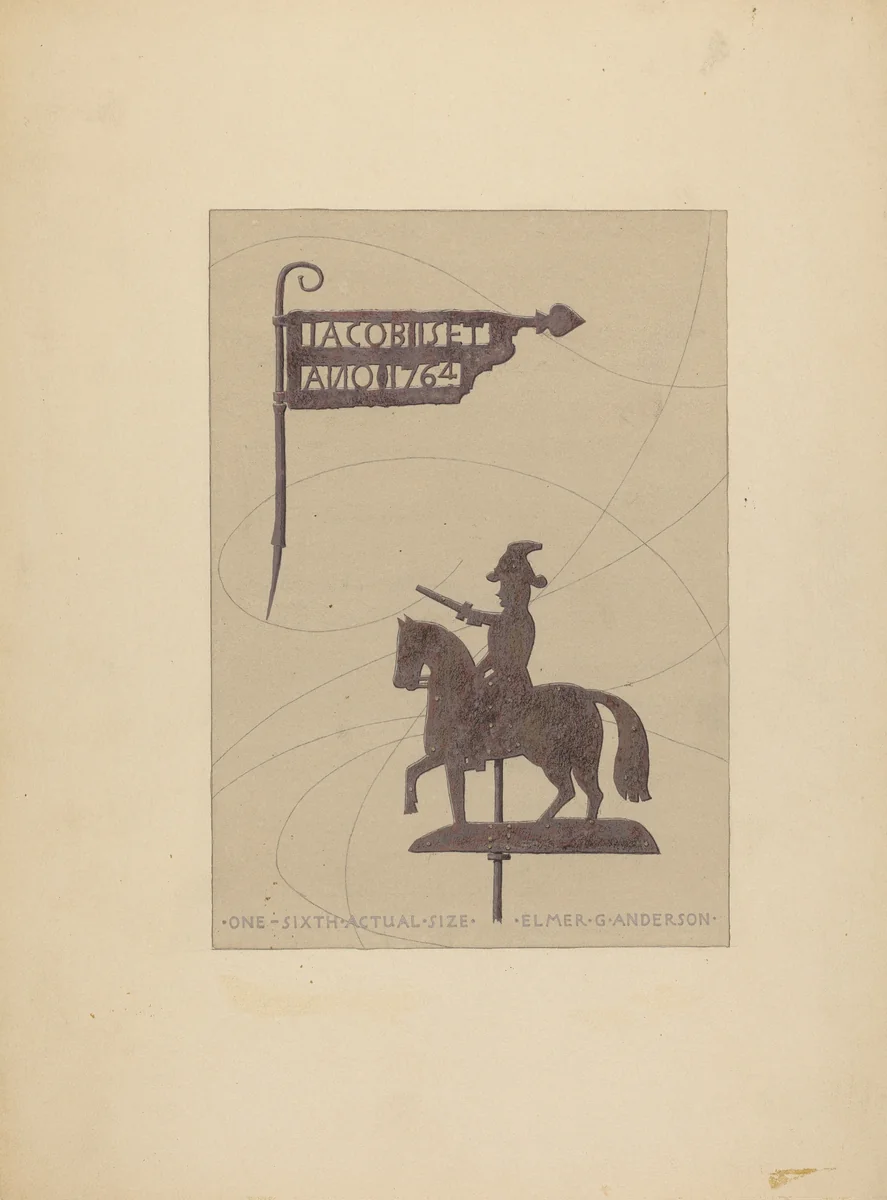 Two Weather Vanes by Elmer G. Anderson, index of american design, 1936