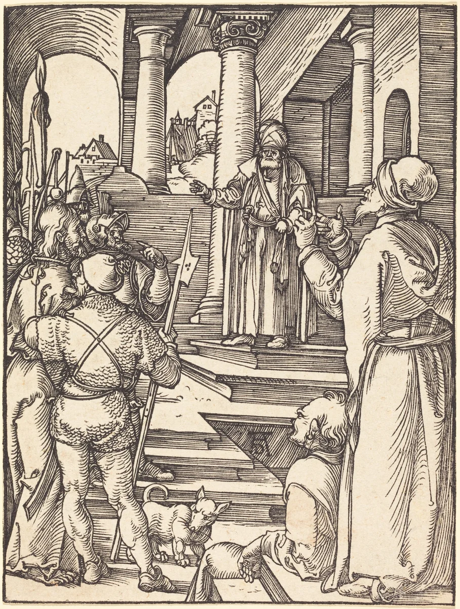 Christ before Pilate by Albrecht Dürer, print, 1509-1510