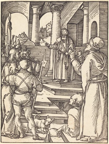 Christ before Pilate by Albrecht Dürer, print, 1509-1510