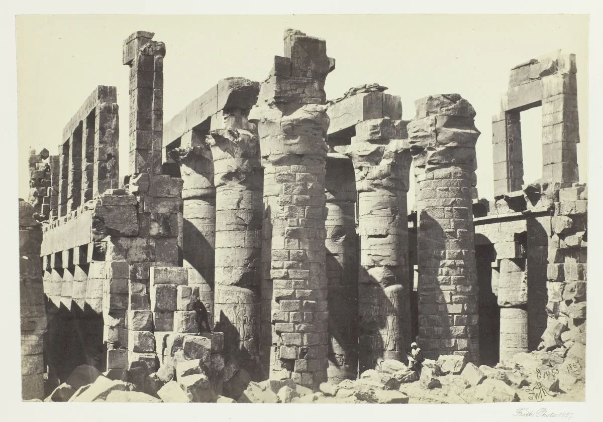 Hall of Columns, Karnac by Francis Frith, photograph, 1857