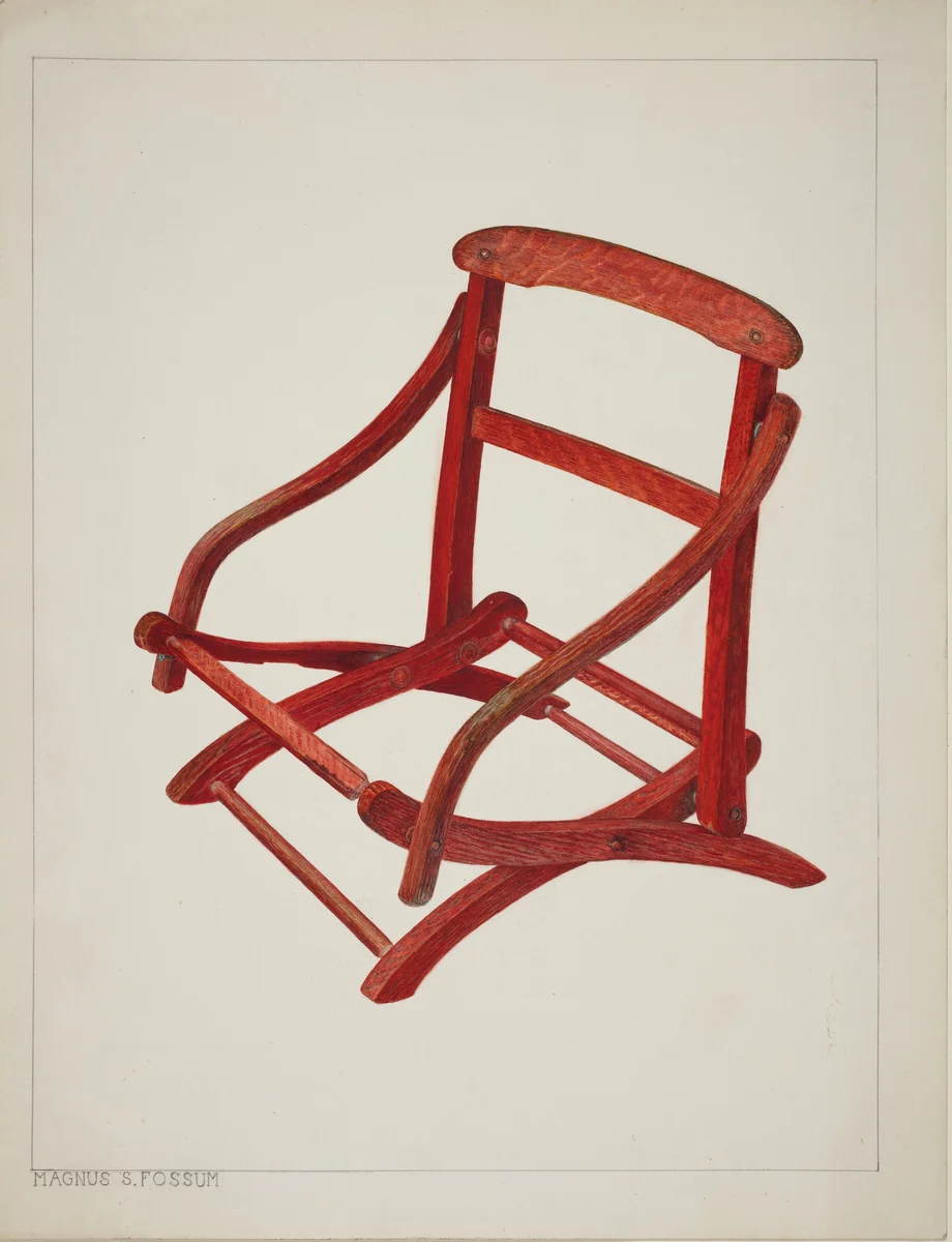 Child's Folding Chair by Magnus S. Fossum, index of american design, 1938