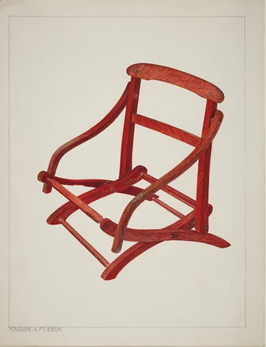 Child's Folding Chair by Magnus S. Fossum, index of american design, 1938