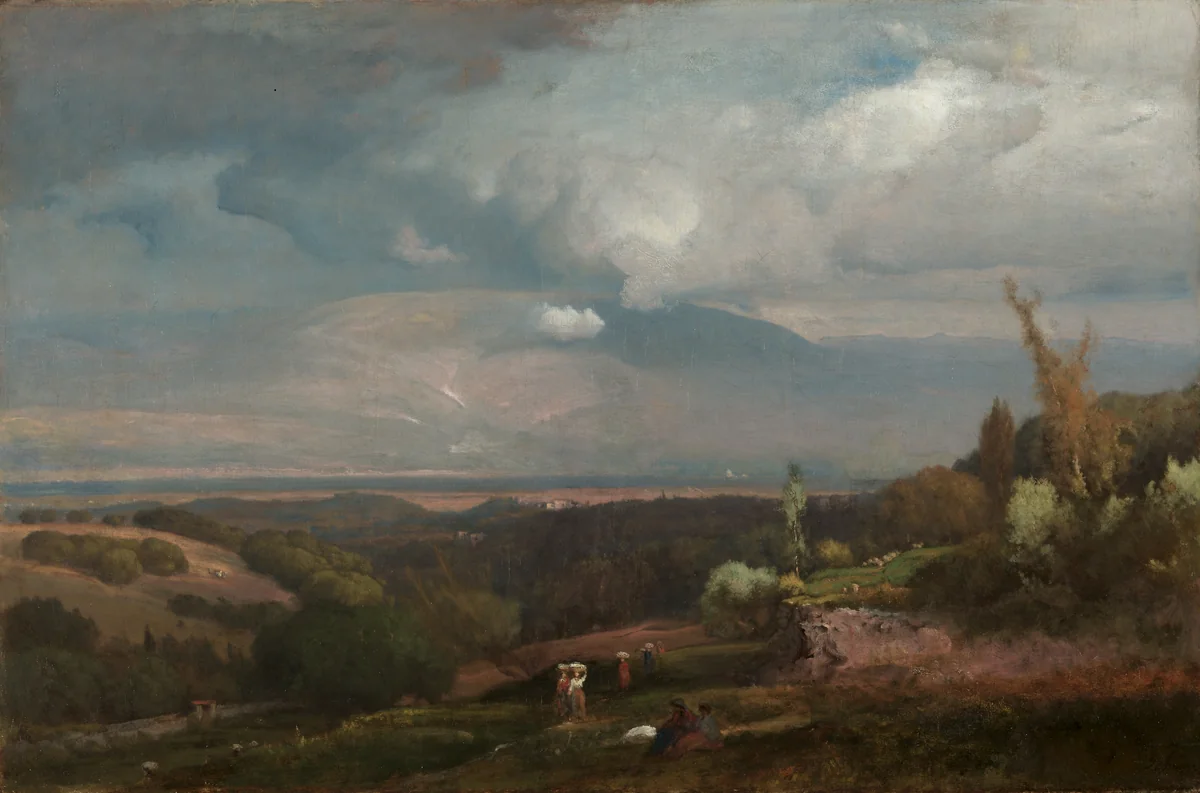 Approaching Storm from the Alban Hills by George Inness, painting, 1871