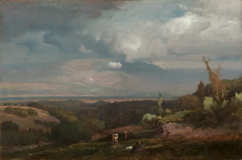 Approaching Storm from the Alban Hills by George Inness, painting, 1871