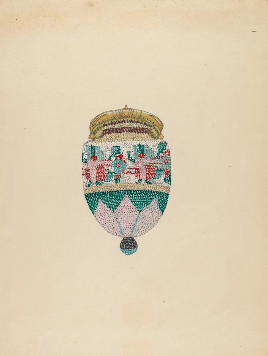 Purse by Gladys Cook, index of american design, 1935-1942