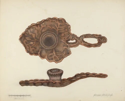 Candle Socket by Florence Stevenson, index of american design, 1935-1942