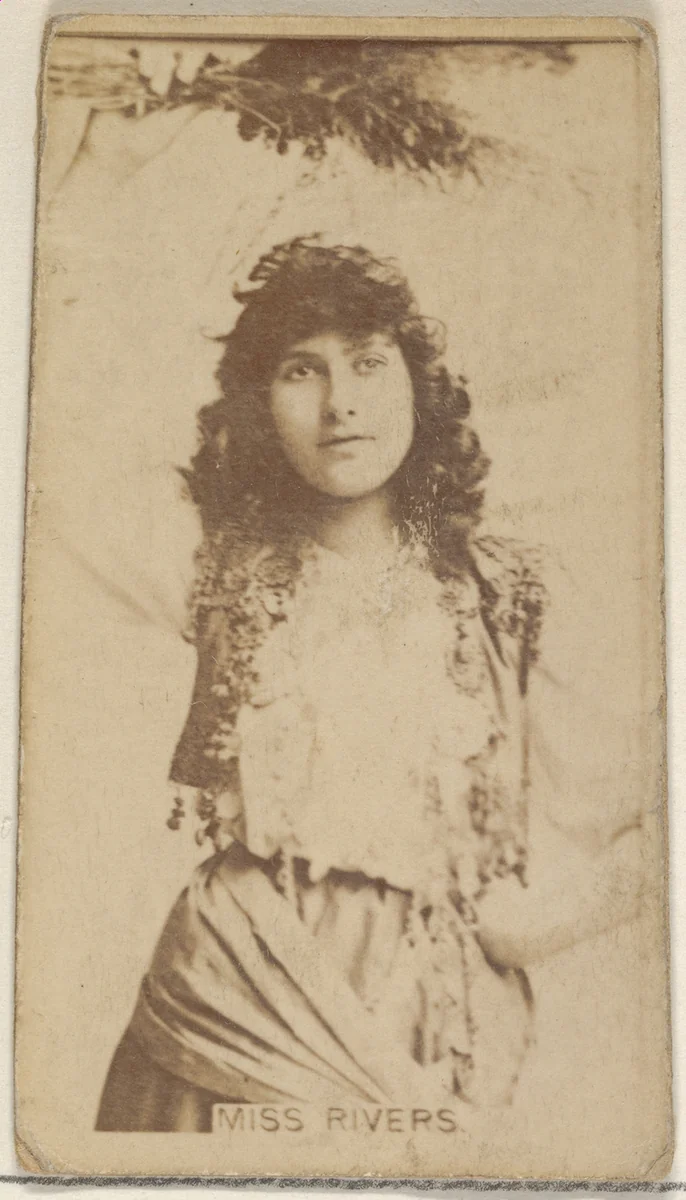 Miss Rivers, from the Actors and Actresses series (N45, Type 8) for Virginia Brights Cigarettes by Allen & Ginter, photograph, 1885-1891