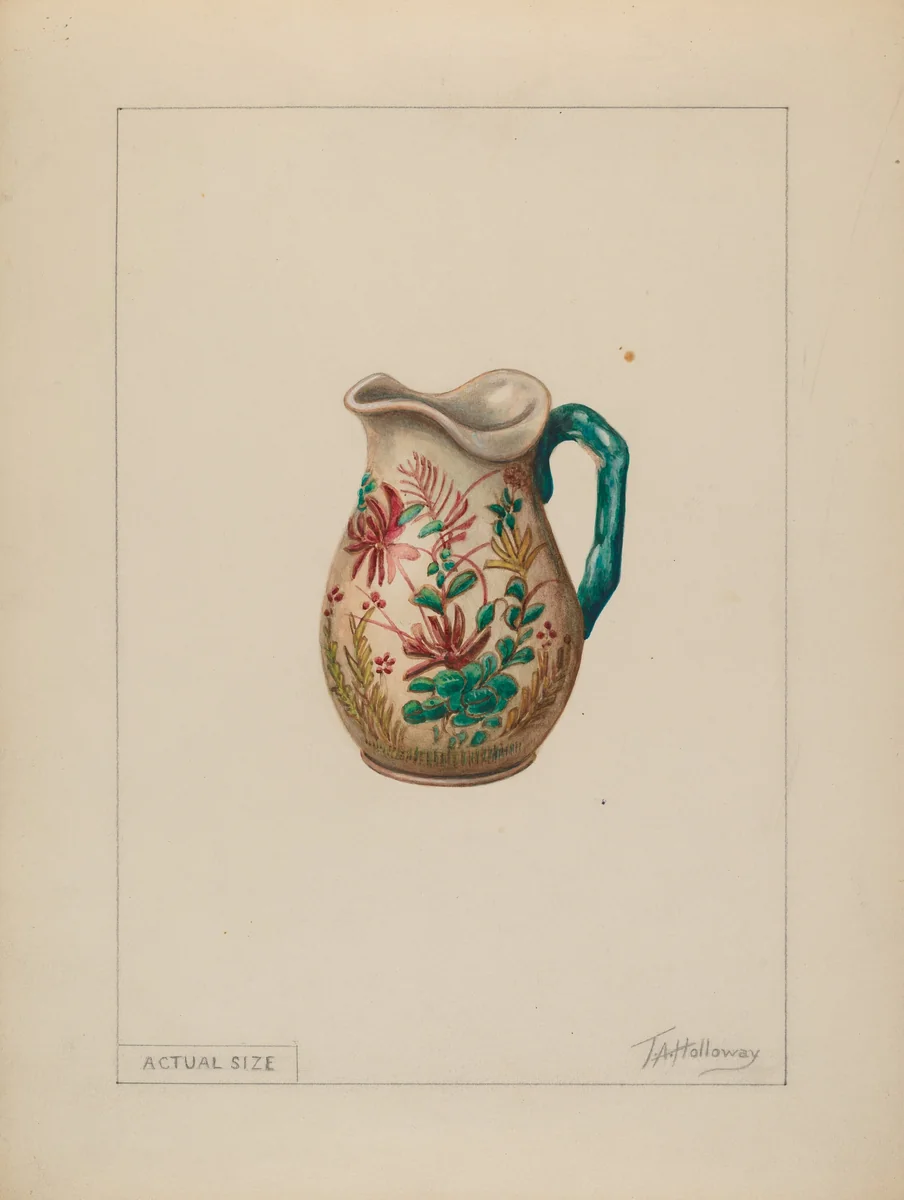 Cream Pitcher by Thomas Holloway, index of american design, 1937