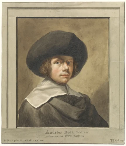 Portret van Andries Both by Tako Hajo Jelgersma, drawing, 1741