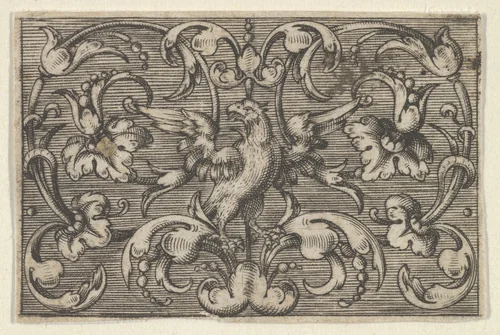Horizontal Panel with a Bird, from "Varii Generis Opera Aurifabris Necessaria" by Paul Birckenhultz, print, 1595-1605