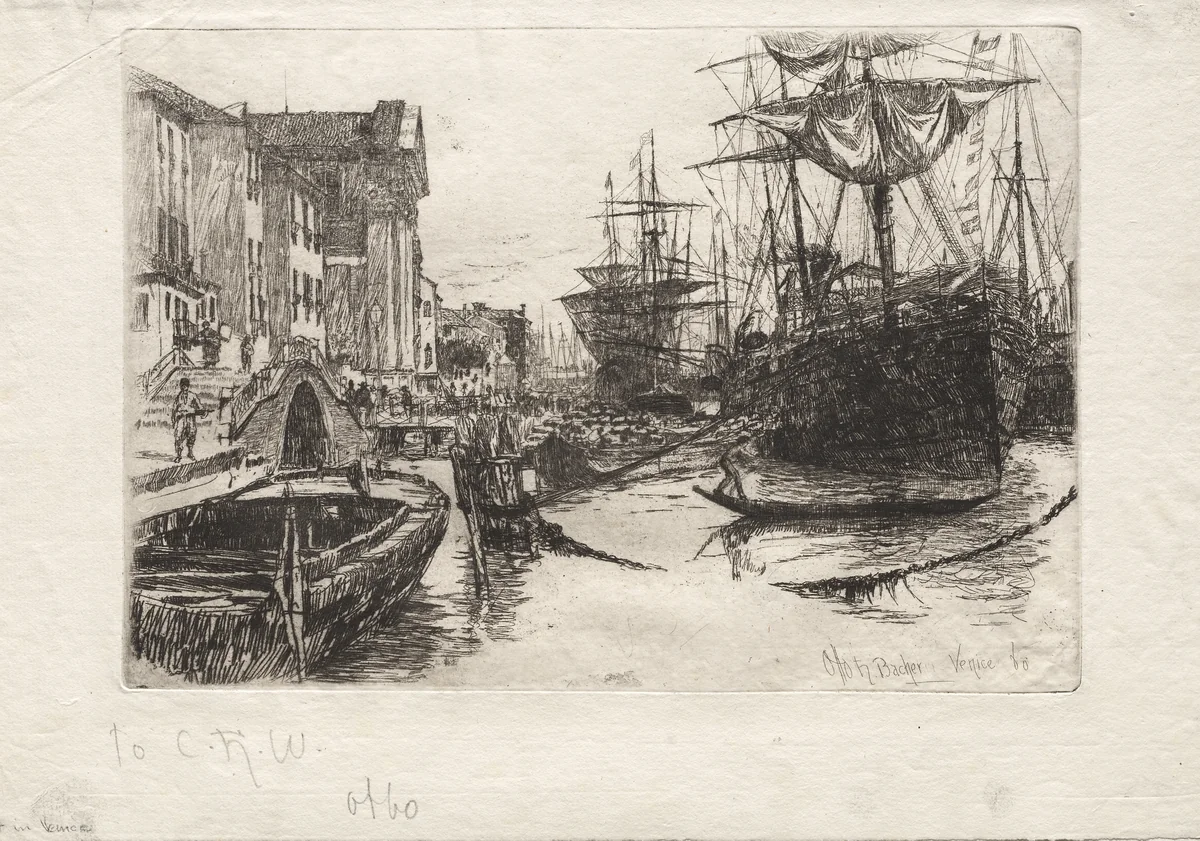 View in Venice by Otto H. Bacher, print, 1880