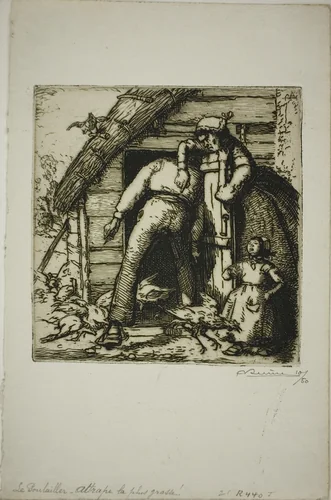 The Poulterer by Louis Auguste Lepère, print, 1908