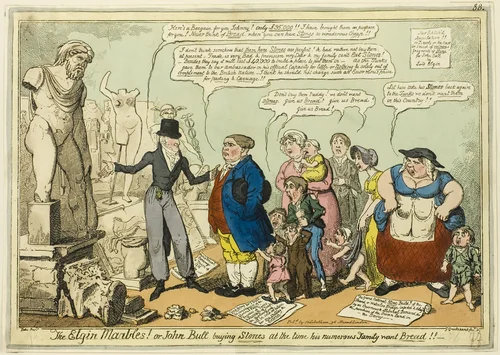 The Elgin Marbles! by George Cruikshank, print, 1816
