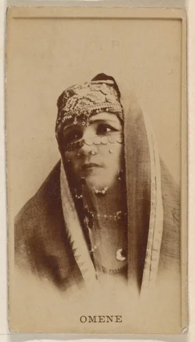 Omene, from the Actresses series (N245) issued by Kinney Brothers to promote Sweet Caporal Cigarettes by Kinney Brothers Tobacco Company, photograph, 1890