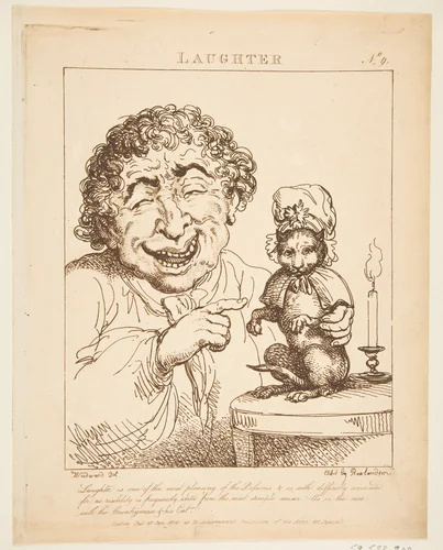 Laughter (Le Brun Travested, or Caricatures of the Passions) by Thomas Rowlandson, print, 1800