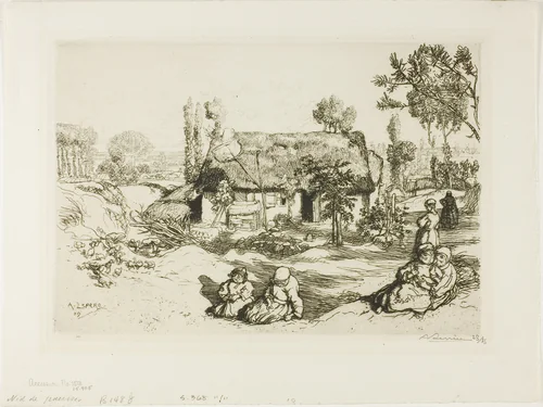 Nest of the Poor by Louis Auguste Lepère, print, 1909