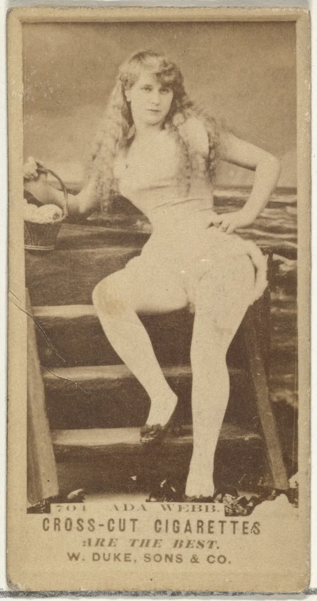 Card Number 701, Miss Ada Webb, from the Actors and Actresses series (N145-3) issued by Duke Sons & Co. to promote Cross Cut Cigarettes by W. Duke, Sons & Co., photograph, 1880-1889