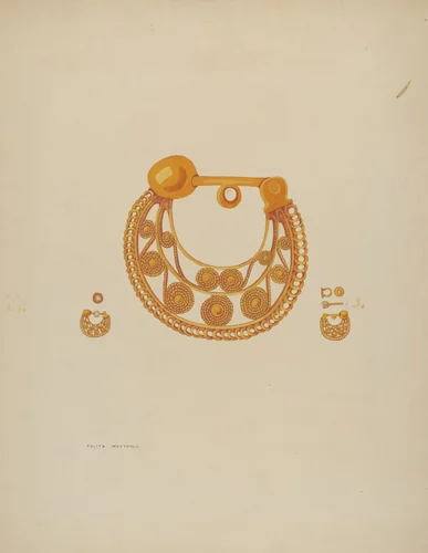 Earrings by Tulita Westfall, index of american design, 1937