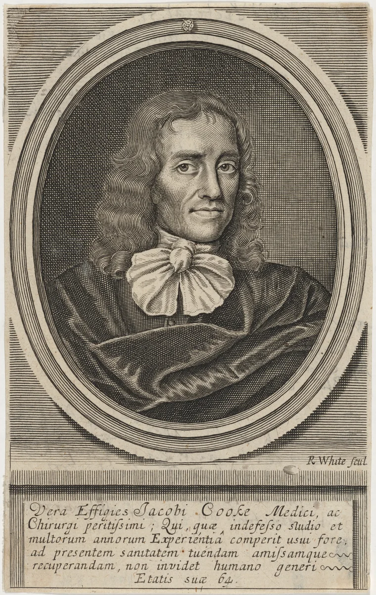 James Cooke by Robert White, print, 1676