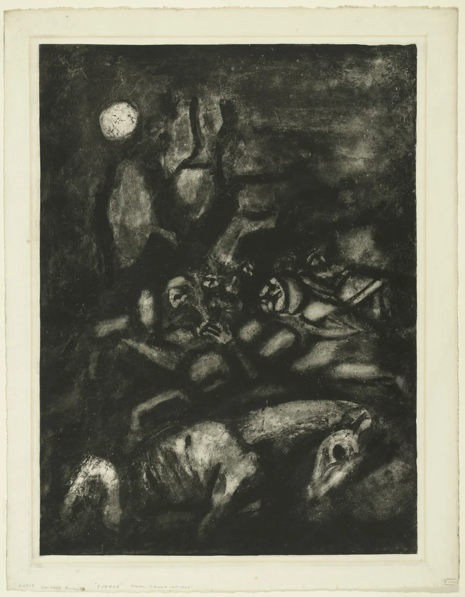 Trial proof for The Bad Grain Will Be Removed Tomorrow I, rejected plate from Miserere by Georges Rouault, print, 1922
