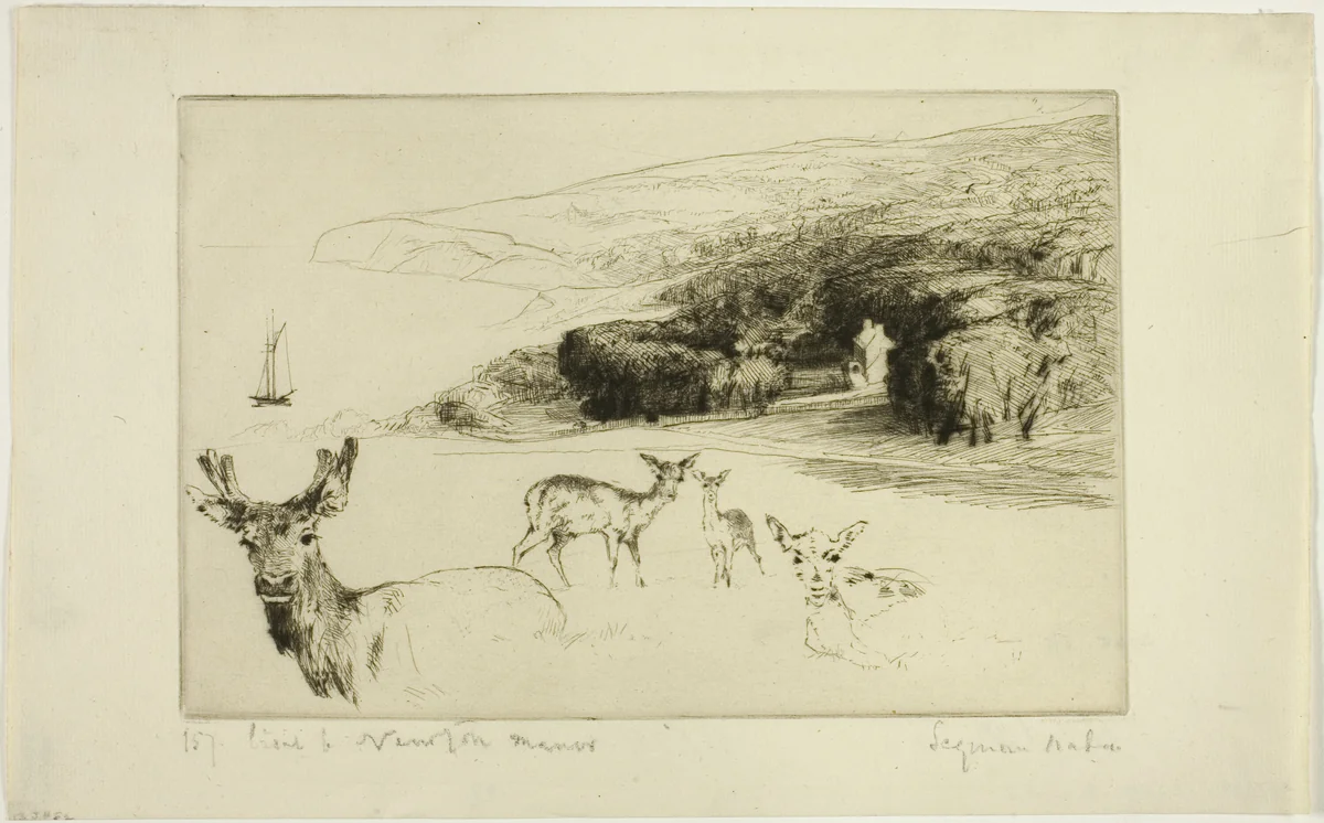 Newton Manor by Francis Seymour-Haden, print, 1872-1882