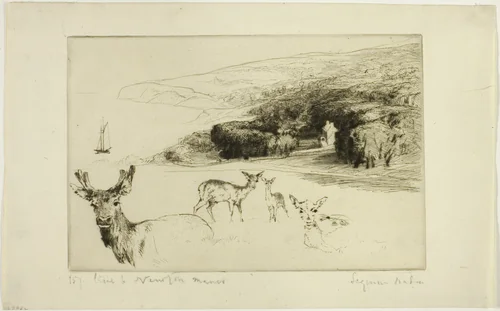 Newton Manor by Francis Seymour-Haden, print, 1872-1882