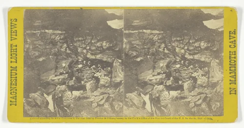 "Bandit Hall", No. 30 from the series "Mammoth Cave Views" by Chas Waldack, photograph, 1866