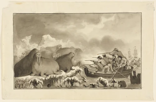 Walrus Hunt by Elizabeth Fitzgerald, drawing, 1801