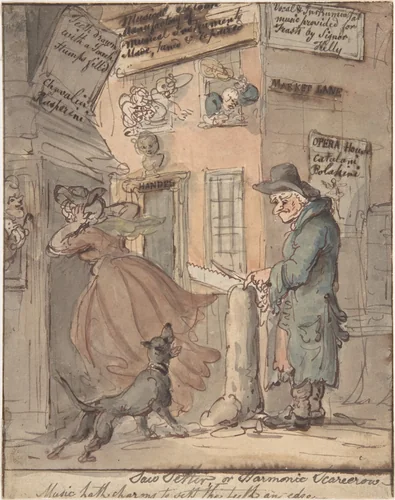 The Saw-Setter by Thomas Rowlandson, drawing, 1780-1827