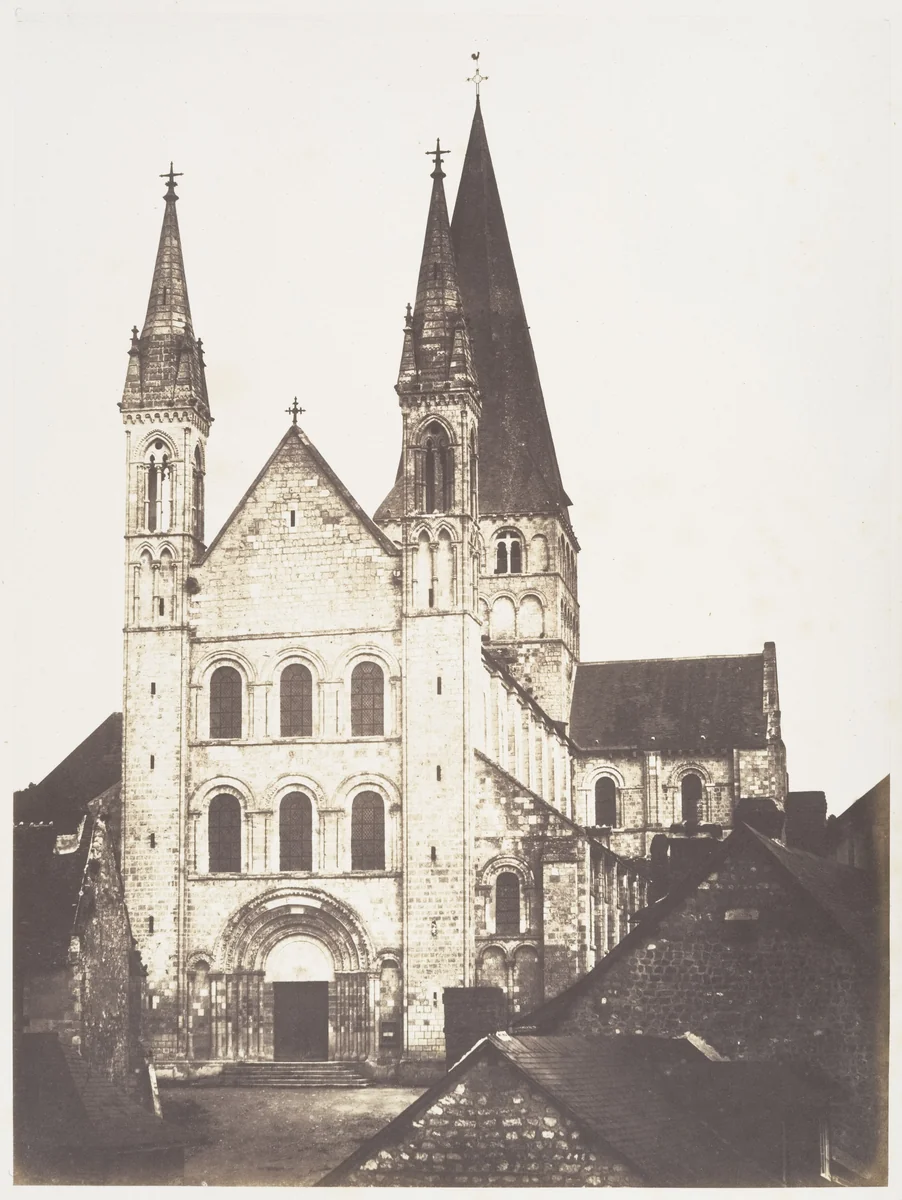 Saint-Georges de Boscherville, près Rouen by Edmond Bacot, photograph, 1852-1854