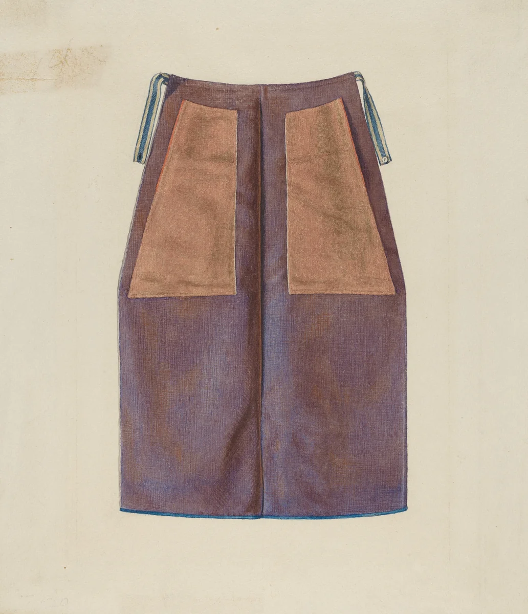Man's Apron by Ingrid Selmer-Larsen, index of american design, 1935-1942
