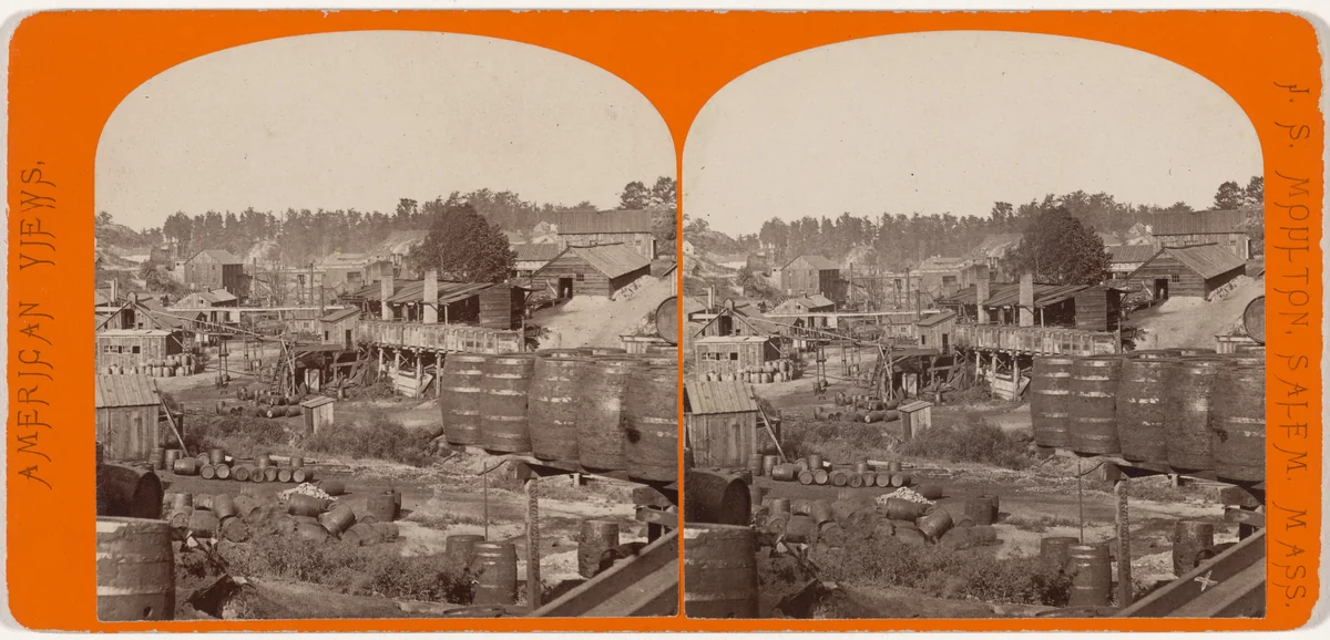 Oil Refinery, Erie, Pennsylvania by John S. Moulton, photograph, 1860-1869