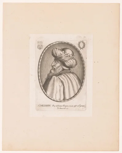 Portret van Childerik I van Frankrijk by anonymous, print, 1610-1668