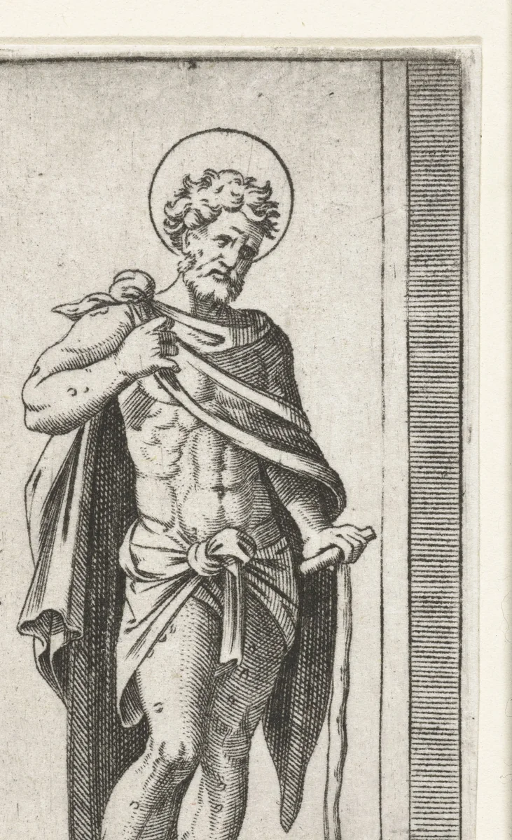 Heilige Job met zweren op zijn lichaam by anonymous, print, 1500-1575