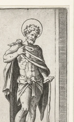 Heilige Job met zweren op zijn lichaam by anonymous, print, 1500-1575