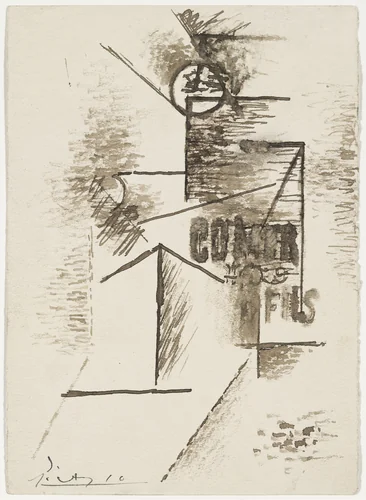 Cubist Study by Pablo Picasso, drawing, 1912