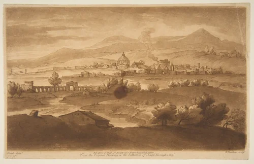View of Rome and Surrounding Country by Richard Earlom, print, 1810