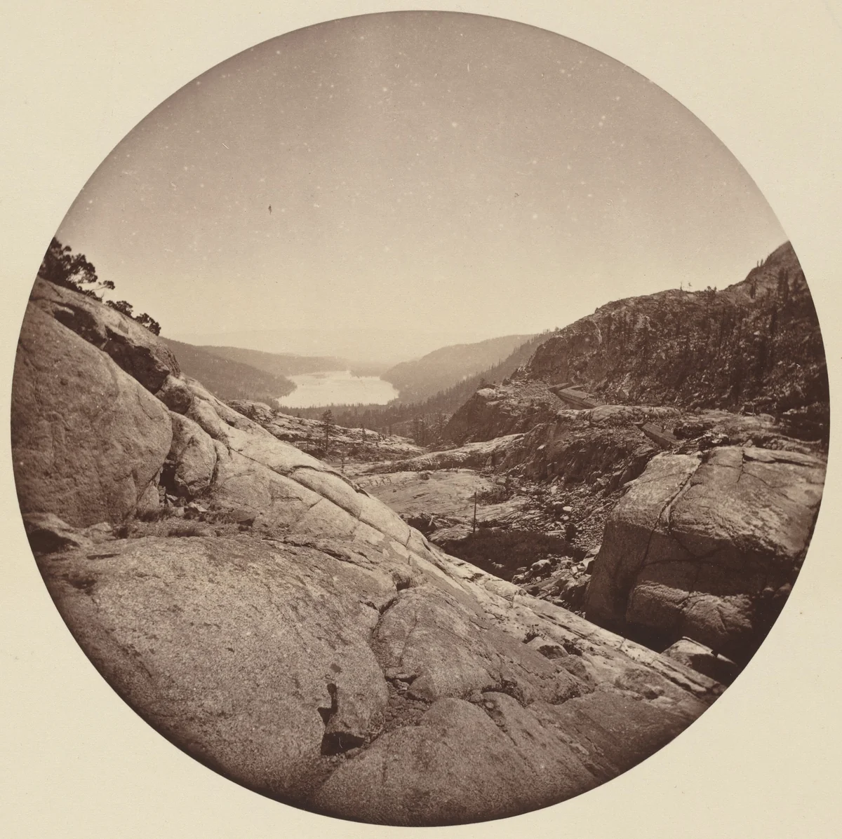 Donner Lake, California by Carleton E. Watkins, photograph, 1860-1869