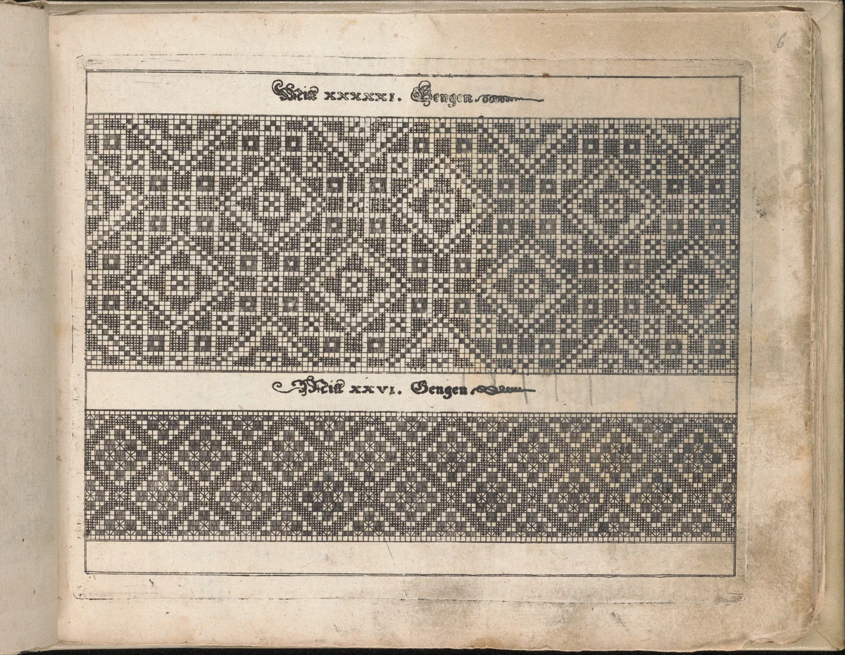 Schön Neues Modelbuch (Page 11 recto) by Johann Sibmacher, book, 1597